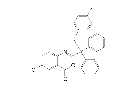 6-Chloranyl-2-[2-(4-methylphenyl)-1,1-diphenyl-ethyl]-3,1-benzoxazin-4-one