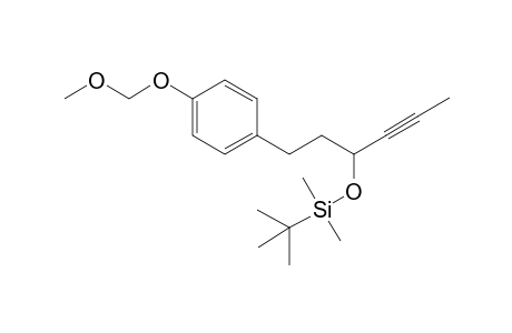 Tert-butyl((1-(4-(methoxymethoxy)phenyl)hex-4-yn-3-yl)oxy)dimethylsilane