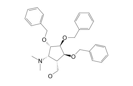 Cyclopent[d][1,3]oxazine-1(2H)-carboxylic acid,hexahydro-5,6,7-tris(phenylmethoxy)-, phenyl ester, [4aR-(4a.alpha.,5.alpha.,6.beta.,7.alpha.,7a.alpha.)]-