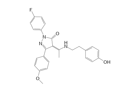 3H-pyrazol-3-one, 2-(4-fluorophenyl)-2,4-dihydro-4-[1-[[2-(4-hydroxyphenyl)ethyl]amino]ethylidene]-5-(4-methoxyphenyl)-, (4Z)-