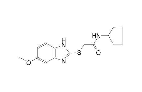 N-cyclopentyl-2-[(5-methoxy-1H-benzimidazol-2-yl)sulfanyl]acetamide