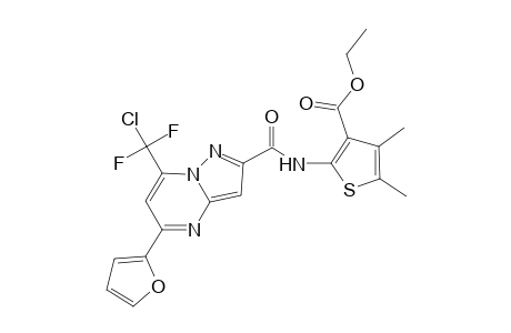 2-[[7-[chloro(difluoro)methyl]-5-(2-furyl)pyrazolo[1,5-a]pyrimidine-2-carbonyl]amino]-4,5-dimethyl-thiophene-3-carboxylic acid ethyl ester