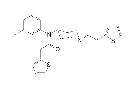 N-3-Methylphenyl-2-(thiophen-2-yl)-N-(1-[2-(thiophen-2-yl)ethyl]piperidin-4-yl)acetamide