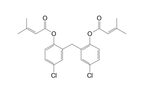 Dichlorophene, o,o'-di(3-methylbut-2-enoyl)-