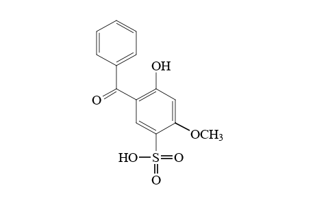 5-benzoyl-4-hydroxy-2-methoxybenzenesulfonic acid