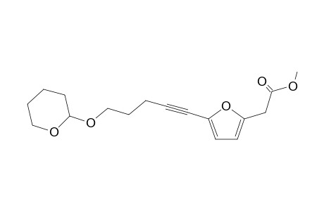 2-[5-(5-Tetrahydropyran-2-yloxypent-1-ynyl)-2-furyl]acetic acid methyl ester