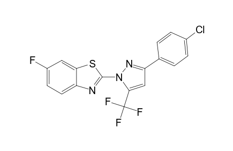 1-(6'-FLUOROBENZOTHIAZOL-2'-YL)-3-(PARA-CHLOROPHENYL)-5-TRIFLUOROMETHYL-PYRAZOLE