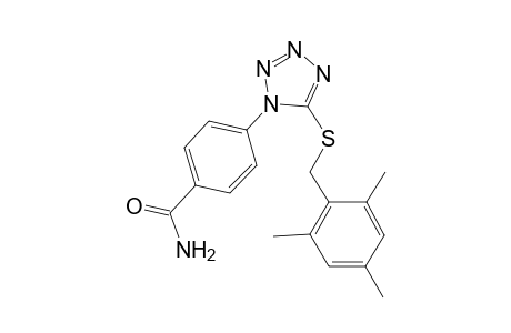 4-(5-[(Mesitylmethyl)sulfanyl]-1H-tetraazol-1-yl)benzamide