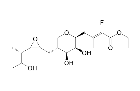 2-Butenoic acid, 2-fluoro-3-methyl-4-[tetrahydro-3,4-dihydroxy-5-[[3-(2-hydroxy-1-methylpropyl)oxiranyl]methyl]-2H-pyran-2-yl]-, ethyl ester, [2S-[2.alpha.(Z),3.beta.,4.beta.,5.alpha.[2R*,3R*(1R*,2R*)]]]-
