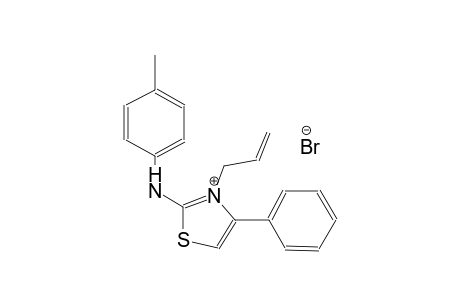 3-allyl-4-phenyl-2-(4-toluidino)-1,3-thiazol-3-ium bromide