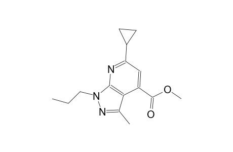 1H-pyrazolo[3,4-b]pyridine-4-carboxylic acid, 6-cyclopropyl-3-methyl-1-propyl-, methyl ester