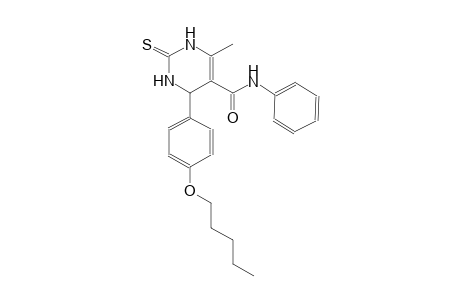 6-methyl-4-[4-(pentyloxy)phenyl]-N-phenyl-2-thioxo-1,2,3,4-tetrahydro-5-pyrimidinecarboxamide