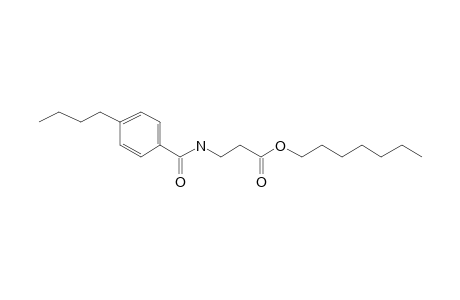 .beta.-Alanine, N-(4-butylbenzoyl)-, heptyl ester