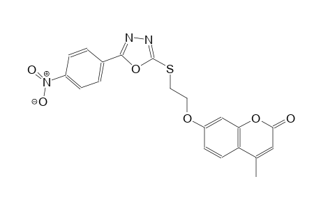 4-methyl-7-(2-{[5-(4-nitrophenyl)-1,3,4-oxadiazol-2-yl]sulfanyl}ethoxy)-2H-chromen-2-one