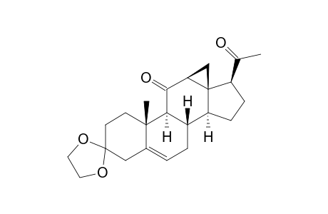 3,3-Ethylenedioxy-12.beta.,18-cyclo-5-pregnene-11,20-dione