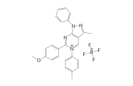 3-Methyl-1-phenyl-5-(4-methylphenyl)-6-(4-methoxyphenyl)-1H-pyrazolo[3,4-d]pyrimidinium tetrafluoroborate