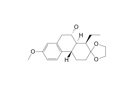 (1'R*,4a'S*,10'S*,10a'R*)-1'-Ethyl-10'-hydroxy-7'-methoxy-3',4',4a',9',10',10a'-hexahydrospiro[1,3-dioxolane-2,2'(1'H)-phenanthrene]