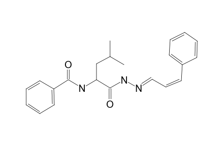 Pentanoic acid, 2-benzamido-4-methyl-, N'-cinnamylidenehydrazide