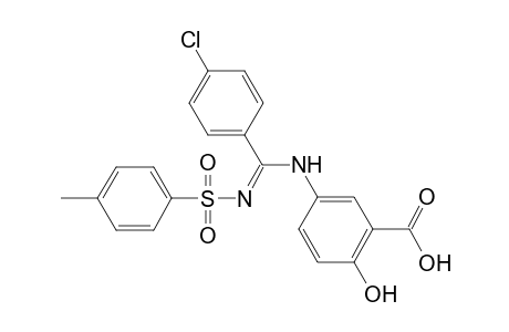 5-[[(E)-C-(4-chlorophenyl)-N-(4-methylphenyl)sulfonyl-carbonimidoyl]amino]-2-oxidanyl-benzoic acid