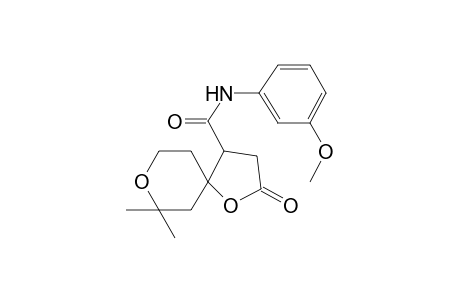 N-(3-methoxyphenyl)-7,7-dimethyl-2-oxo-1,8-dioxaspiro[4.5]decane-4-carboxamide