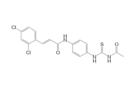 (2E)-N-(4-{[(acetylamino)carbothioyl]amino}phenyl)-3-(2,4-dichlorophenyl)-2-propenamide