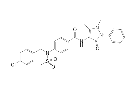 benzamide, 4-[[(4-chlorophenyl)methyl](methylsulfonyl)amino]-N-(2,3-dihydro-1,5-dimethyl-3-oxo-2-phenyl-1H-pyrazol-4-yl)-