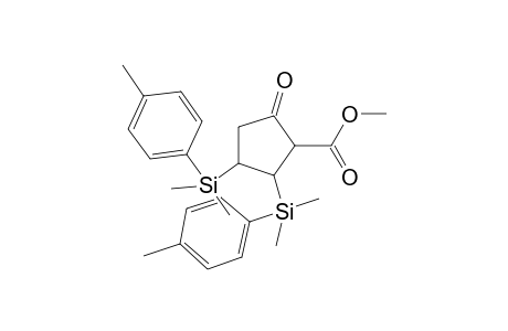 (2RS,3RS,4SR)-2-Methoxycarbonyl-3,4-bis[dimethyl(4-methylphenyl)silyl]cyclopentan-1-one