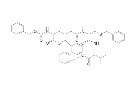 Benzyl 5-[(benzyloxy)carbonyl]-11-[(benzylsulfanyl)methyl]-14-isopropyl-3,9,12-trioxo-1-phenyl-2-oxa-4,10,13-triazapentadecan-15-oate