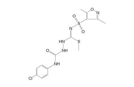 3-[(p-chlorophenyl)carbamoyl]-N-[(3,5-dimethyl-4-isoxazolyl)sulfonyl]thiocarbazimidic acid, methyl ester