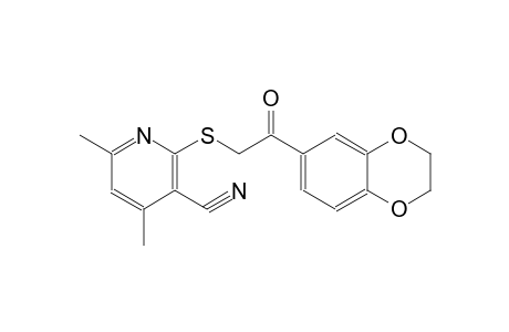 3-pyridinecarbonitrile, 2-[[2-(2,3-dihydro-1,4-benzodioxin-6-yl)-2-oxoethyl]thio]-4,6-dimethyl-