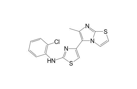 2-thiazolamine, N-(2-chlorophenyl)-4-(6-methylimidazo[2,1-b]thiazol-5-yl)-