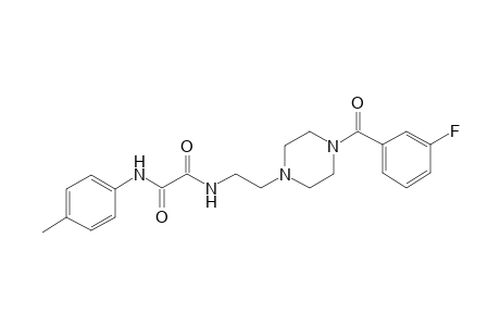 N-[2-[4-(3-fluorobenzoyl)piperazin-1-yl]ethyl]-N'-(4-methylphenyl)oxamide