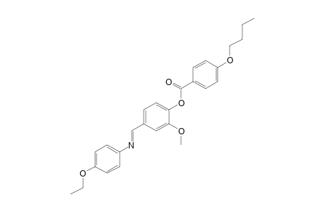 4-[N-(p-ethoxyphenyl)formimidoyl]-2-methoxyphenol, p-butoxybenzoate (ester)