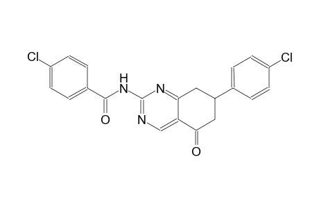 4-chloro-N-[7-(4-chlorophenyl)-5-oxo-5,6,7,8-tetrahydro-2-quinazolinyl]benzamide