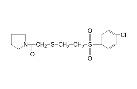 1-{{{2-[(p-chlorophenyl)sulfonyl]ethyl}thio}acetyl}pyrrolidine