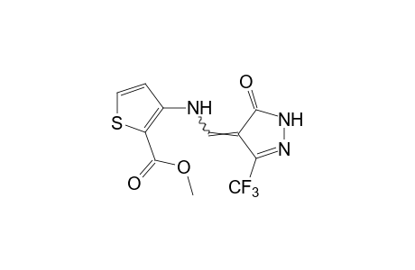 3-{{[5-oxo-3-(trifluoromethyl)-2-pyrazolin-4-ylidene]methyl}amino}-2-thiophenecarboxylic acid, methyl ester