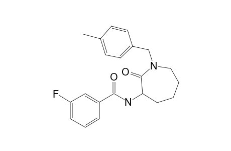 3-Fluoro-N-[1-(4-methylbenzyl)-2-oxoazepan-3-yl]benzamide