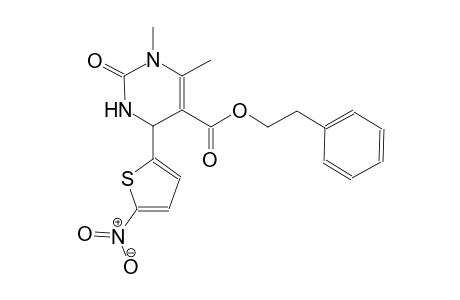 2-phenylethyl 1,6-dimethyl-4-(5-nitro-2-thienyl)-2-oxo-1,2,3,4-tetrahydro-5-pyrimidinecarboxylate