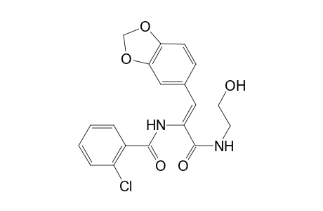 N-((Z)-2-(1,3-benzodioxol-5-yl)-1-{[(2-hydroxyethyl)amino]carbonyl}ethenyl)-2-chlorobenzamide