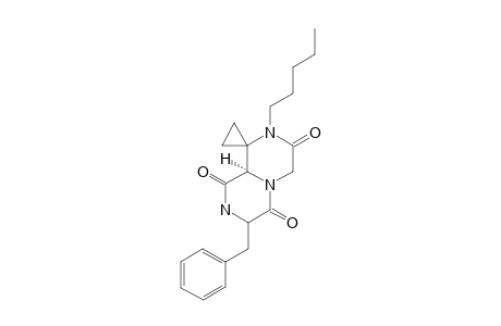 (9a' R)-7'-Benzyloctahydro-2'-pentyl-spiro(cyclopropane-1,1'-[2H]-pyrazino[1,2-a]pyrazine-3',6',9'-trione