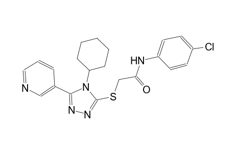 N-(4-chlorophenyl)-2-{[4-cyclohexyl-5-(3-pyridinyl)-4H-1,2,4-triazol-3-yl]sulfanyl}acetamide