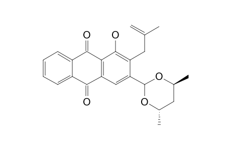 (4'R,6'R)-2-(4',6'-DIMETHYL-1',3'-DIOXAN-2'-YL)-4-HYDROXY-3-(2''-METHYLPROP-2''-ENYL)-ANTHRAQUINONE