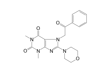 1,3-dimethyl-8-(4-morpholinyl)-7-(2-oxo-2-phenylethyl)-3,7-dihydro-1H-purine-2,6-dione