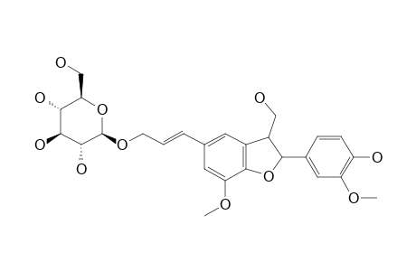 3-[2,3-DIHYDRO-3-(HYDROXYMETHYL)-7-METHOXY-2-(4-HYDROXY-3-METHOXYPHENYL)-5-BENZOFURANYL]-2-PROPENYL-BETA-D-GLUCOPYRANOSIDE