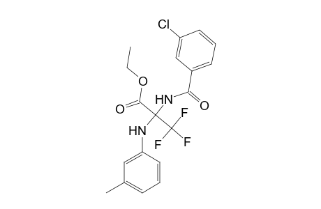 Ethyl 2-[(3-chlorobenzoyl)amino]-3,3,3-trifluoro-2-(3-toluidino)propanoate