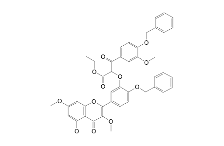 2-[2-Benzyloxy-5-(5-hydroxy-3,7-dimethoxy-4-oxo-4H-chromene-2-yl)phenoxy]-2-(4-benzyloxy-3-methoxybenzoyl)acetic acid ethyl ester