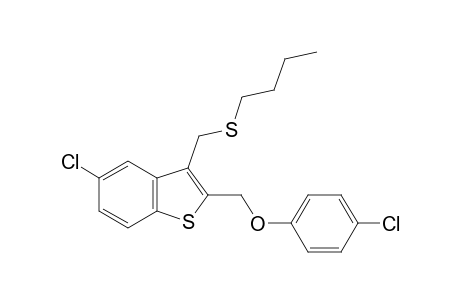 3-[(butylthio)methyl]-5-chloro-2[(p-chlorophenoxy)methyl]benzo[b]thiophene