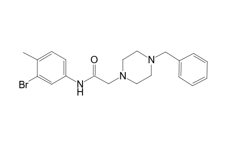 2-(4-benzylpiperazin-1-yl)-N-(3-bromo-4-methyl-phenyl)acetamide