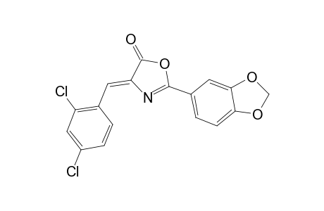 (4Z)-2-(1,3-benzodioxol-5-yl)-4-(2,4-dichlorobenzylidene)-1,3-oxazol-5(4H)-one