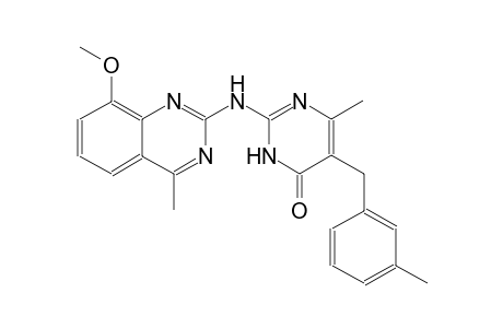 4(3H)-pyrimidinone, 2-[(8-methoxy-4-methyl-2-quinazolinyl)amino]-6-methyl-5-[(3-methylphenyl)methyl]-